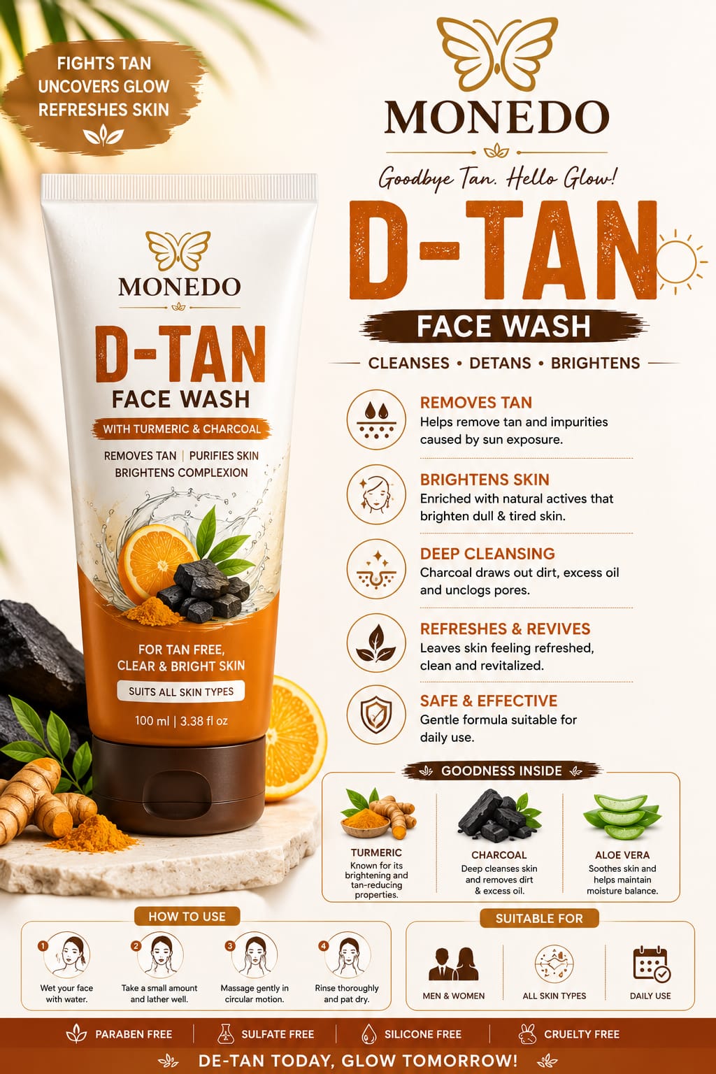 Monedo D-TAN Face Wash